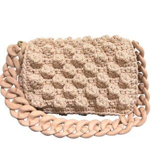 Lulu By Liana K Nude Bubble Bag With Nude Chain $350 - NEW